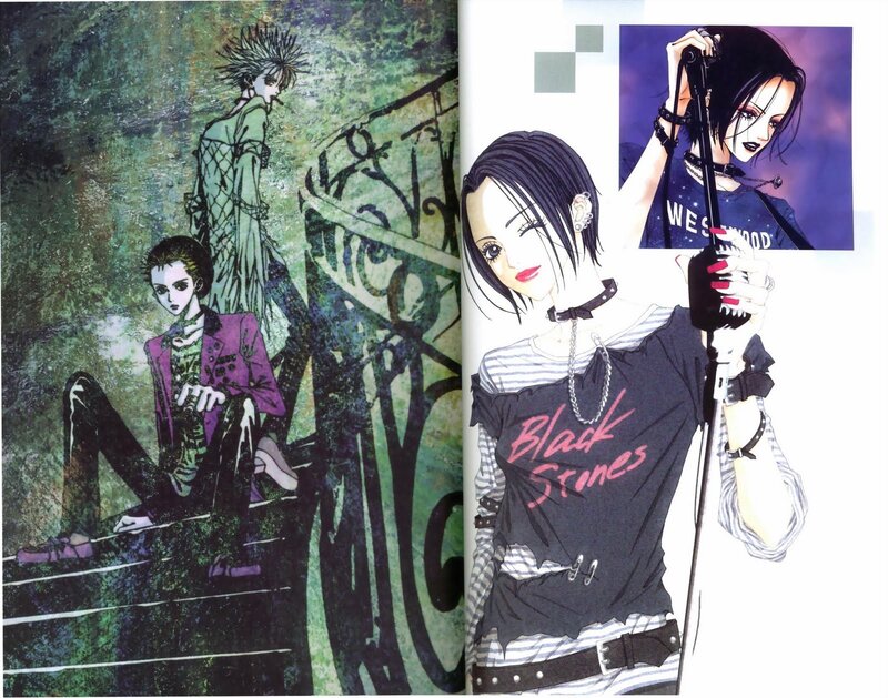 Anime character art spread