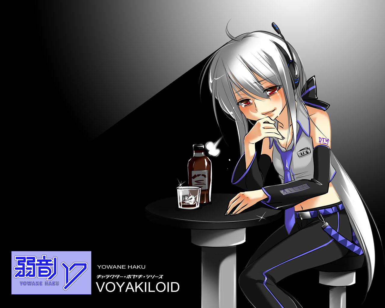 Anime character at a bar