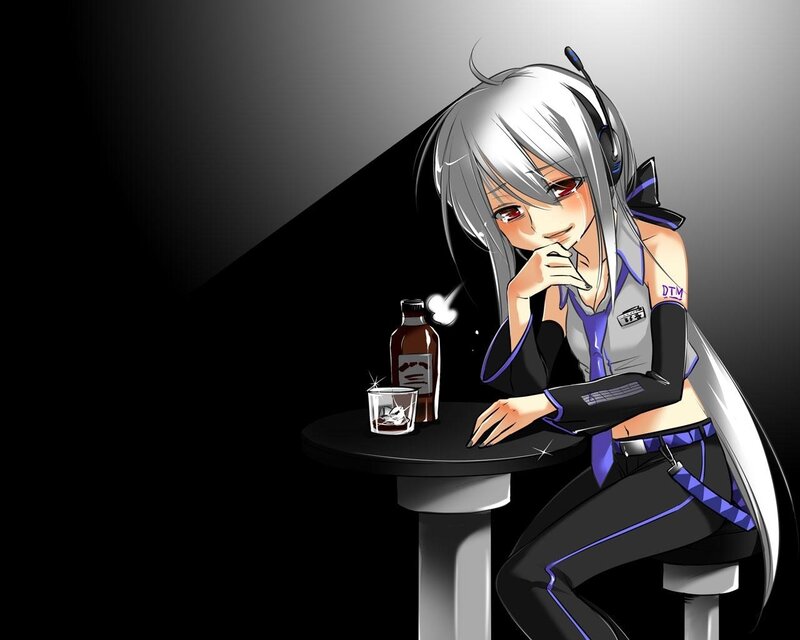 Anime Character at Bar