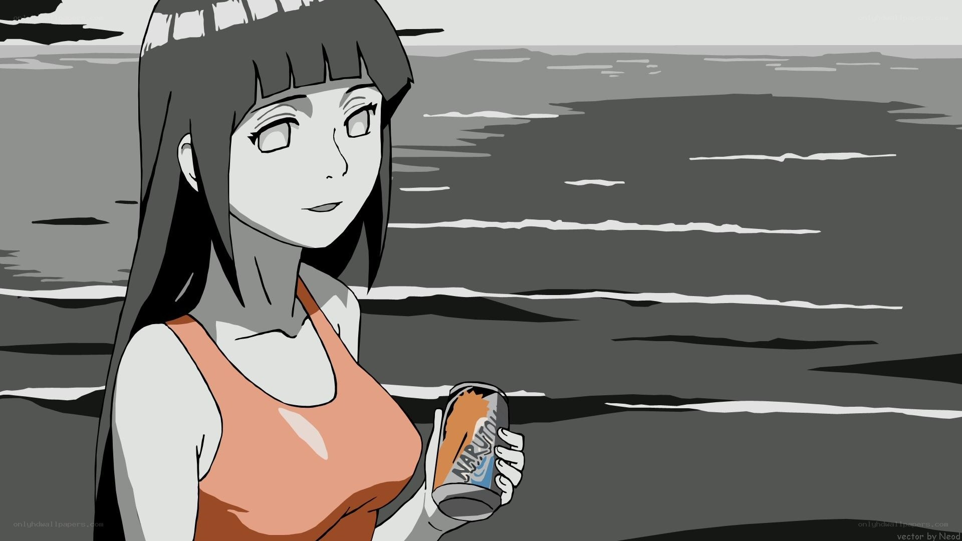 anime character at beach