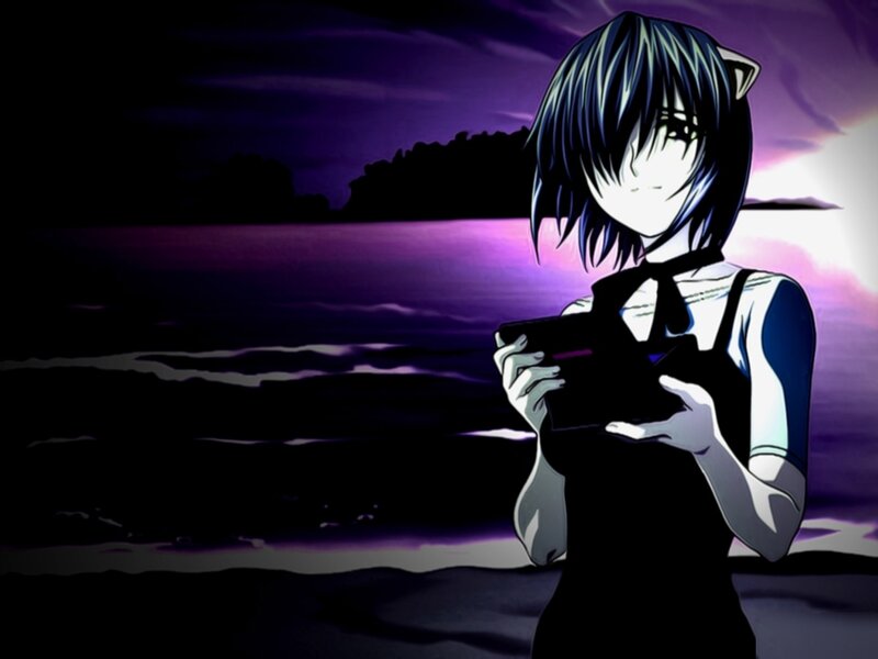anime character at dusk