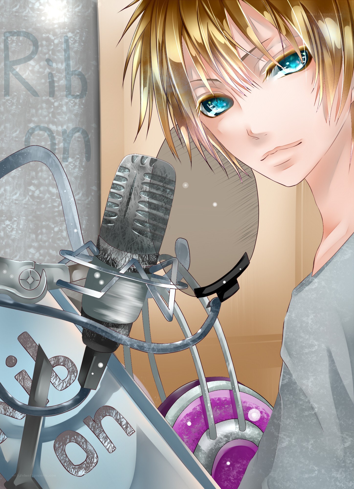 anime character at microphone