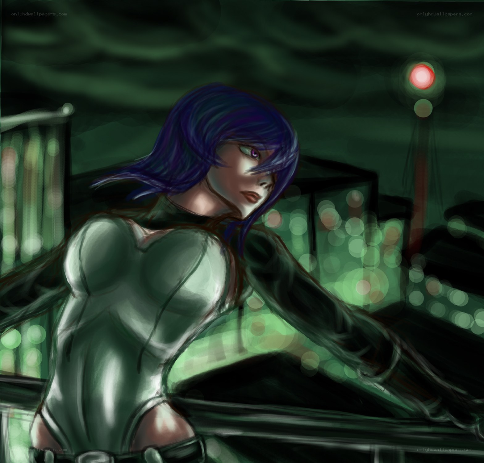 anime character at night