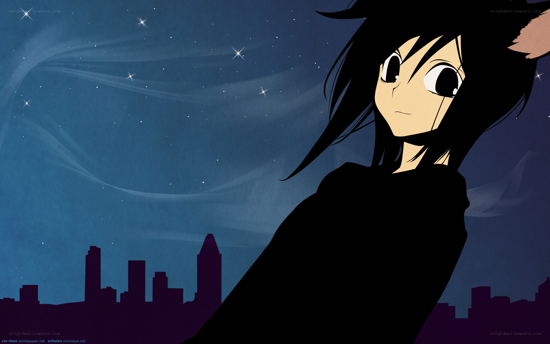 anime character at night
