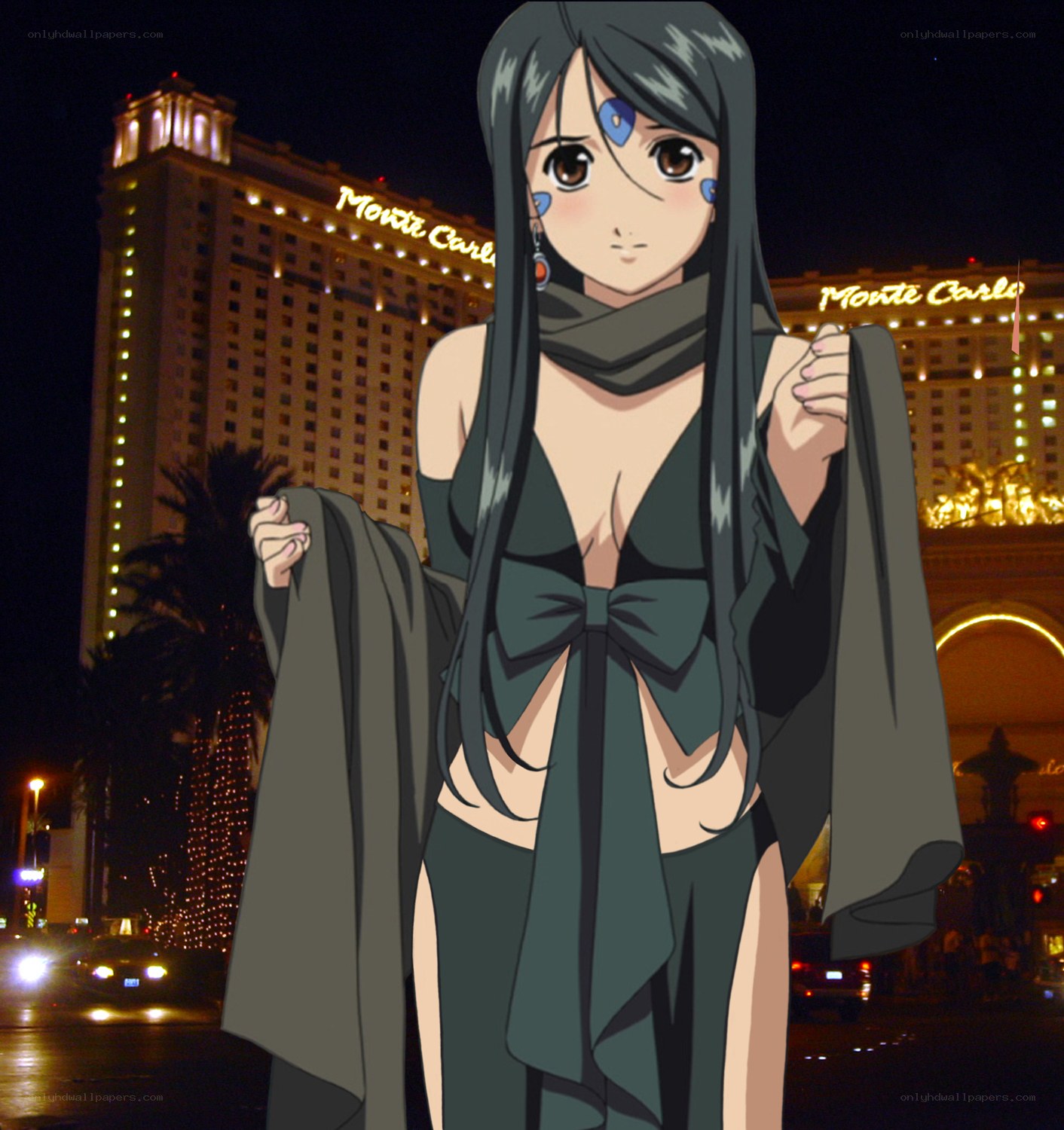 anime character at night