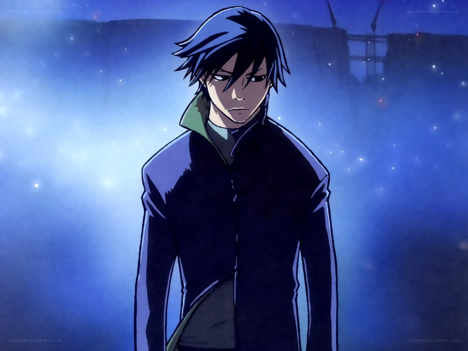 anime character at night