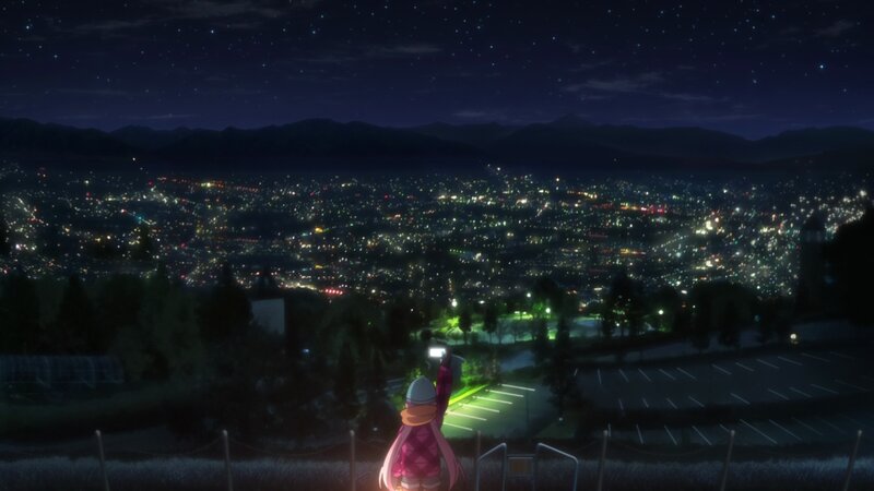 Anime Character at Night — Black, Serene