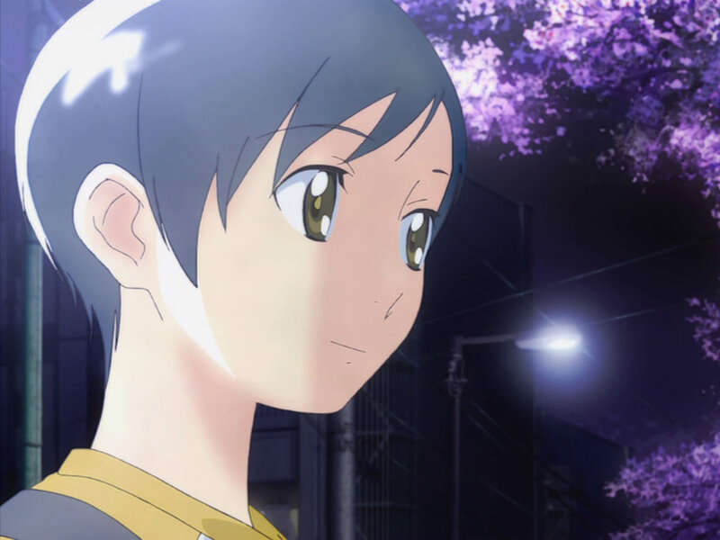 Anime Character at Night — Purple, Calm