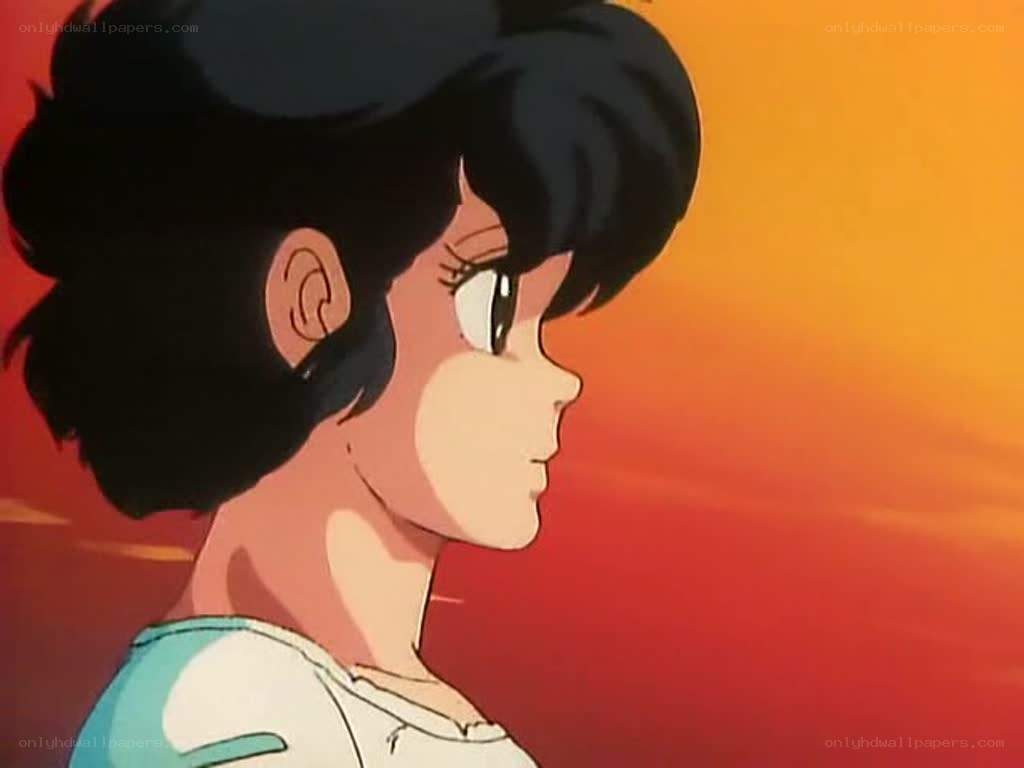 anime character at sunset