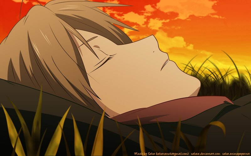 anime character at sunset
