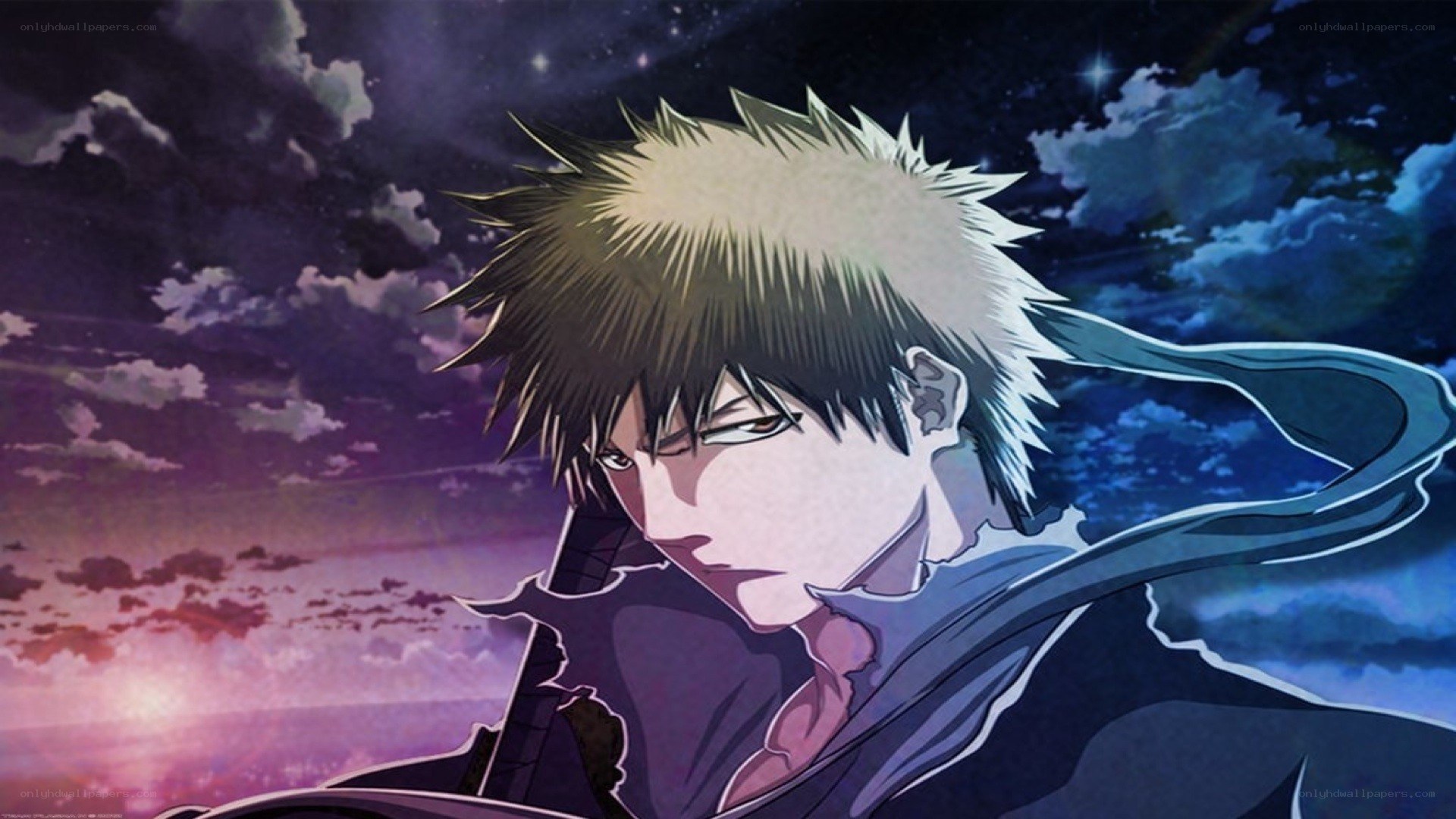 anime character at sunset