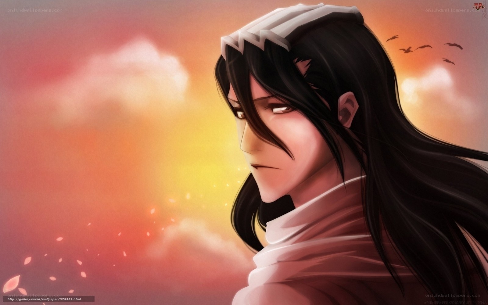 anime character at sunset