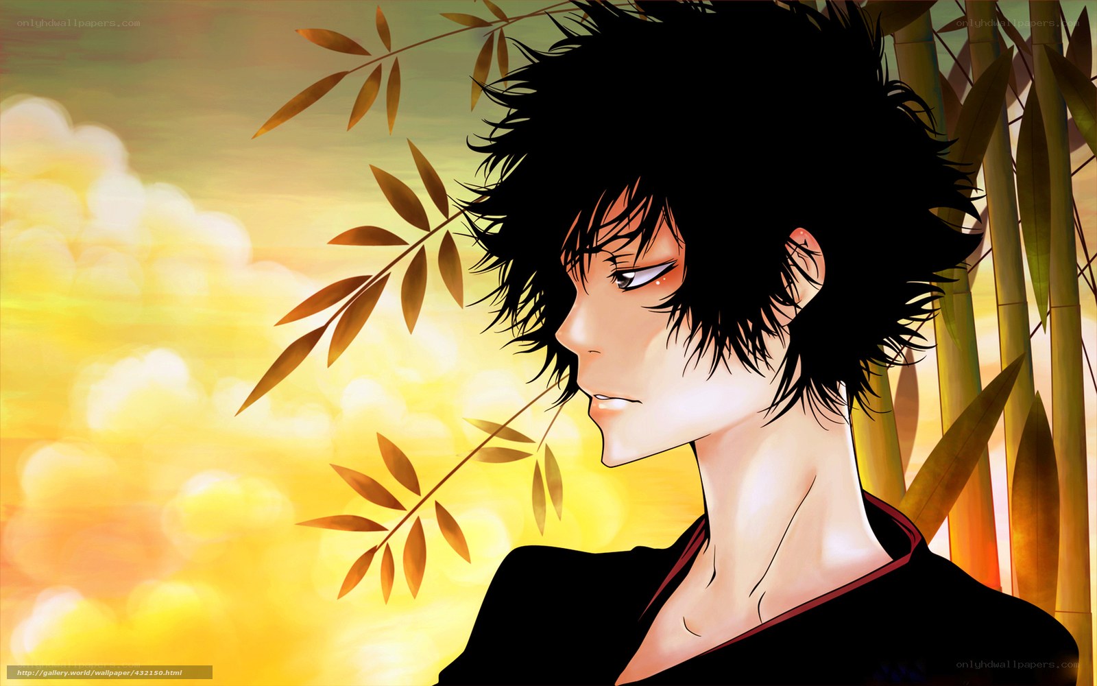 anime character at sunset