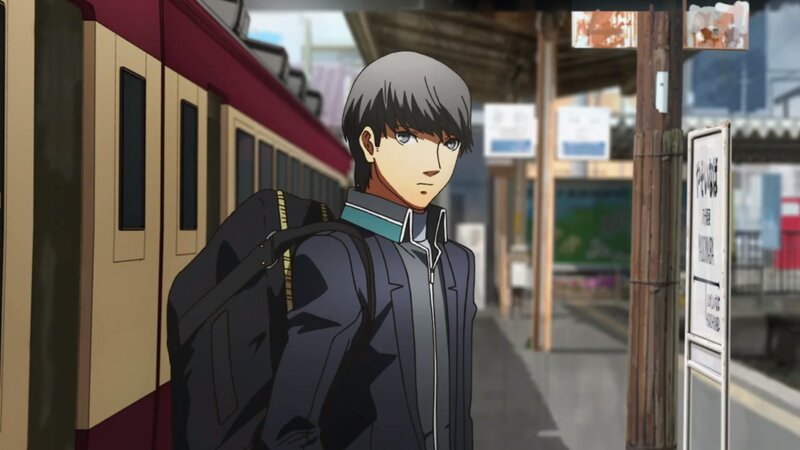 Anime Character at Train Station — Gray