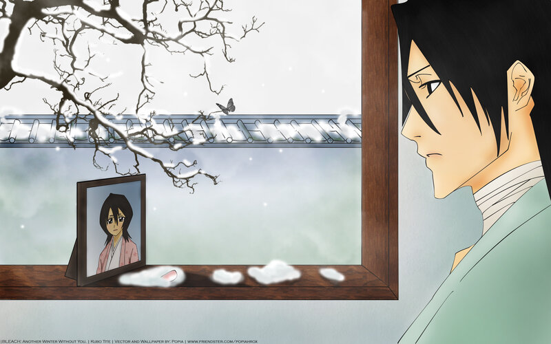 Anime Character at Window — White