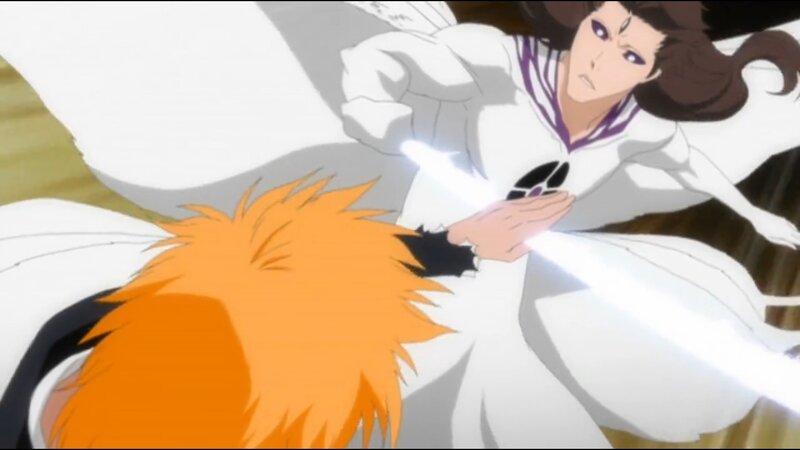 Anime Character Attacking — White