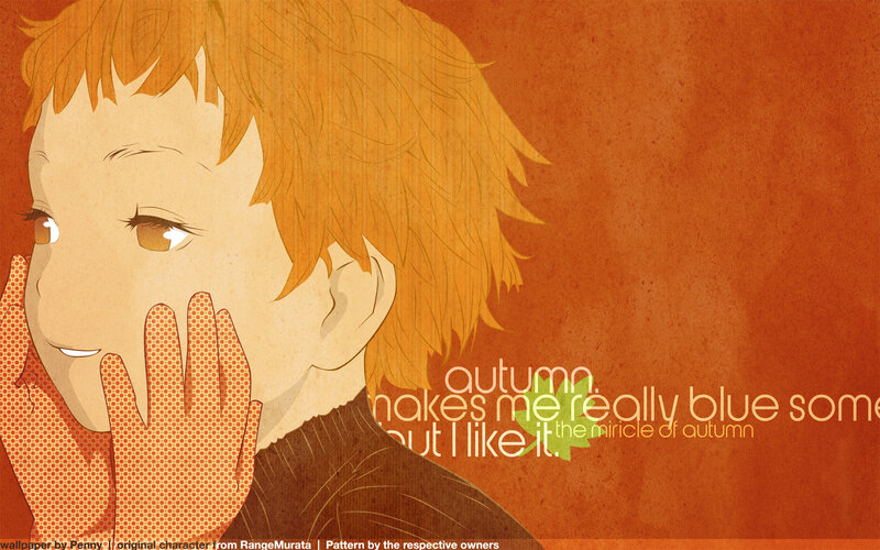 anime character autumn theme