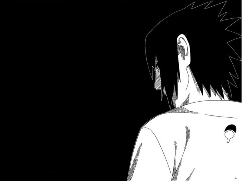 Anime Character Back View — Black, Dramatic, Manga, Spiky Hair