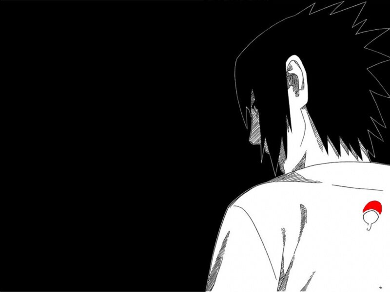 Anime Character Back View — Black, Dramatic, Manga, Spiky Hair, White Shirt