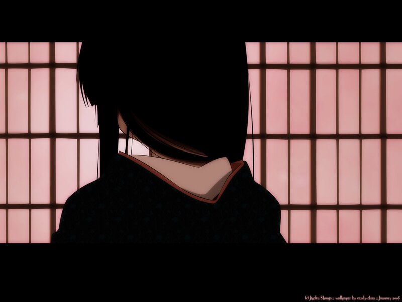 Anime Character Back View — Black, Dramatic
