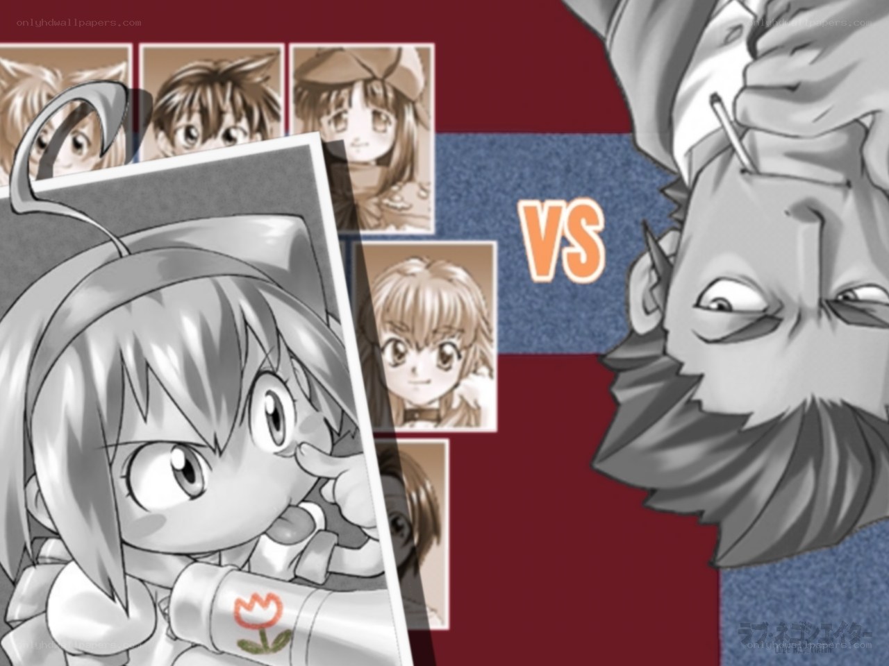 Anime character battle scene