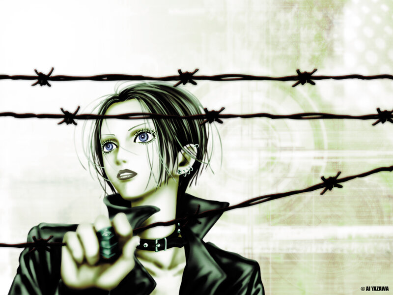 anime character behind barbed wire