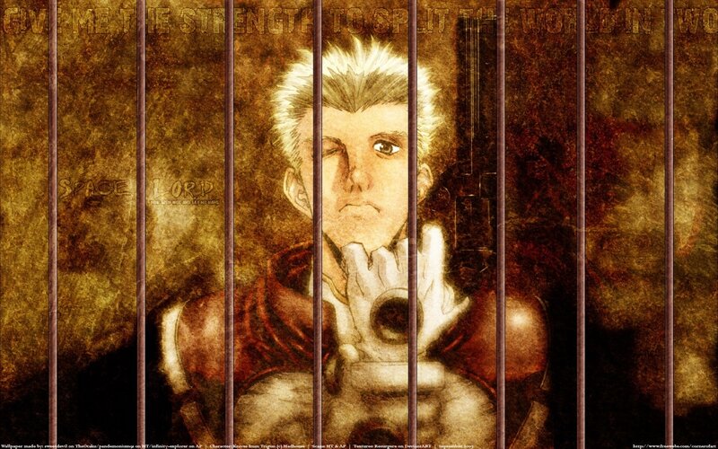 Anime character behind bars