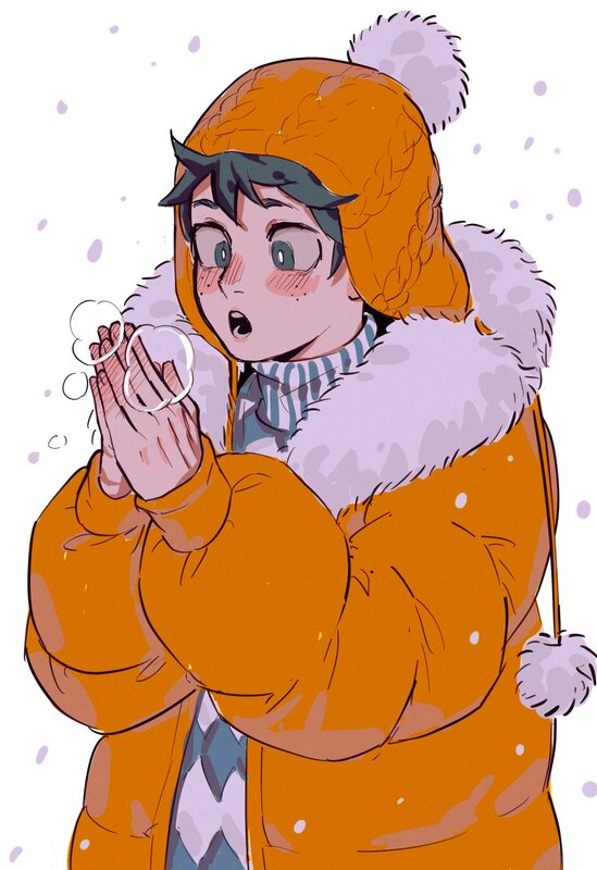 Anime Character Blowing Bubbles