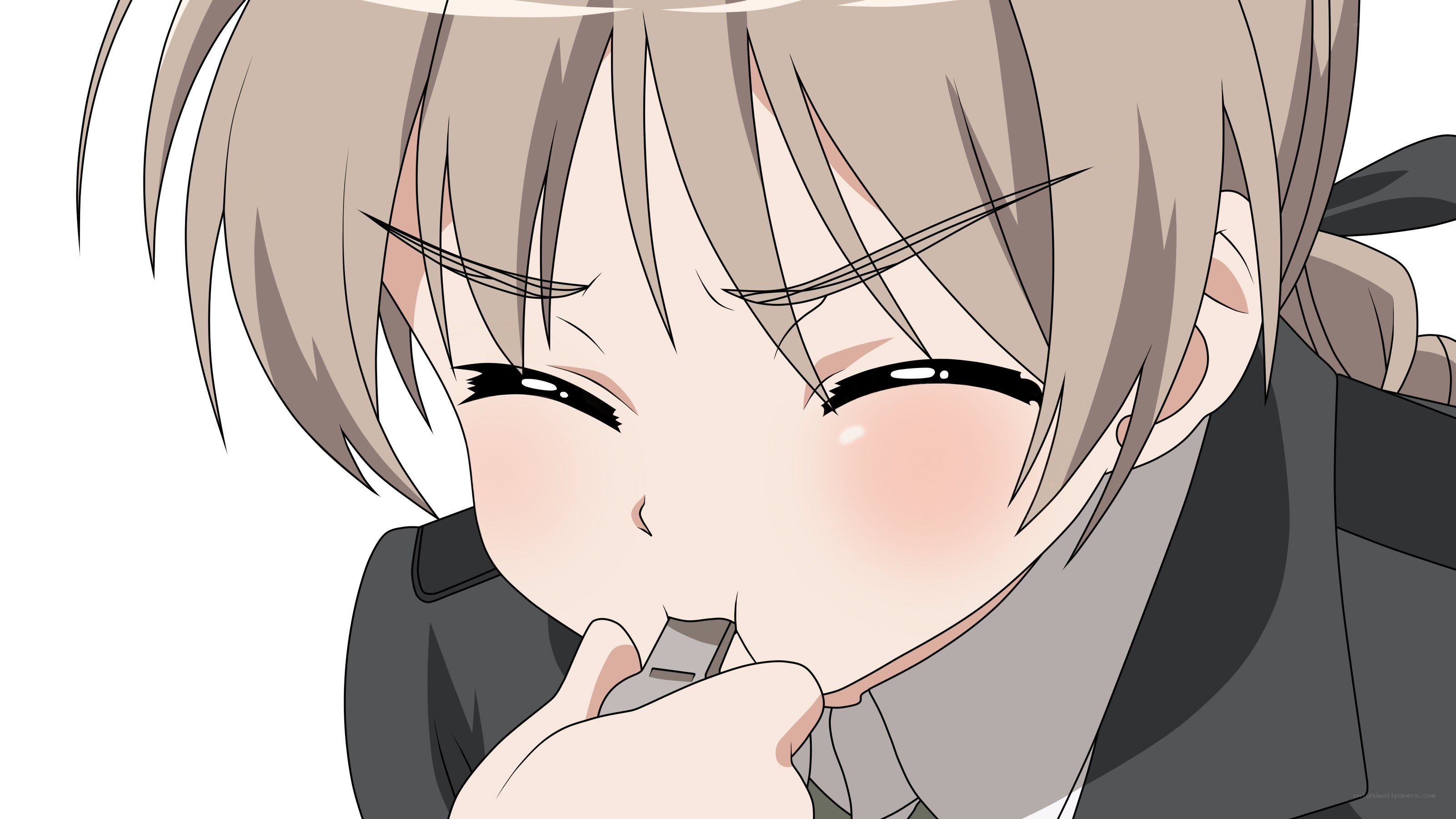 anime character blowing whistle