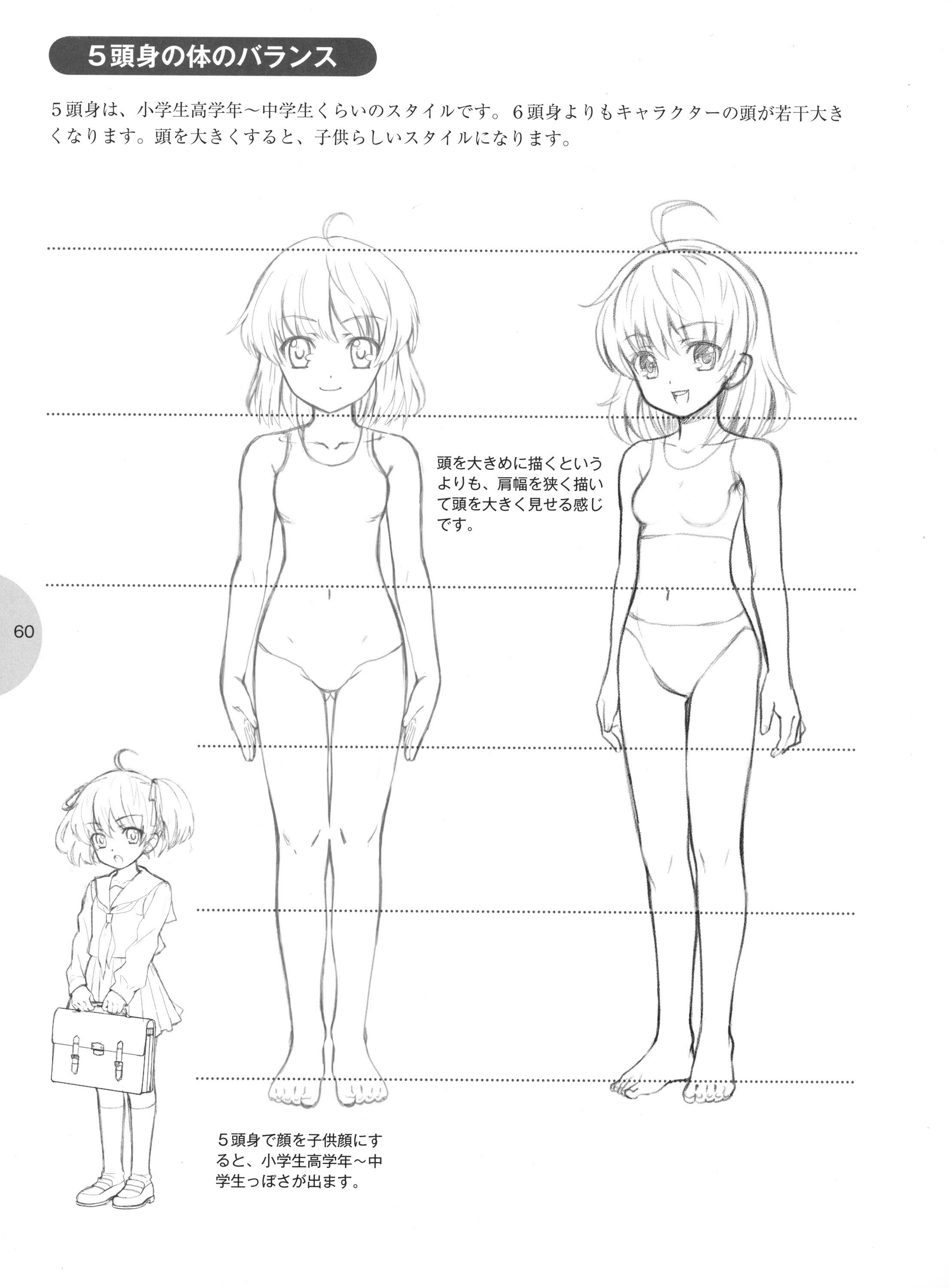 Anime character body proportions guide