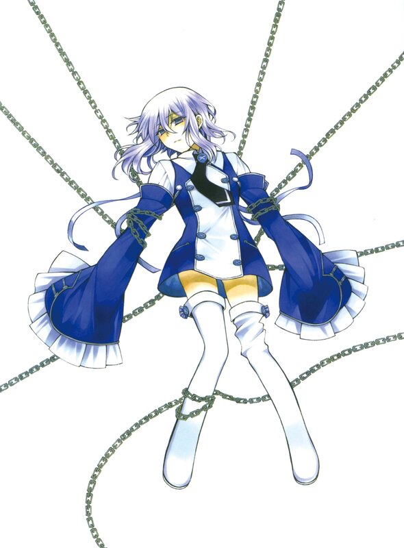 Anime character bound by chains
