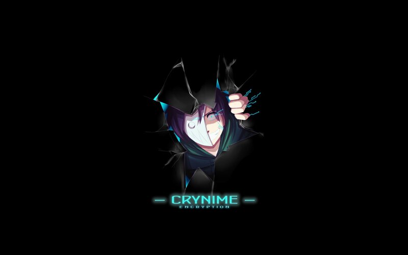 Anime Character Breaking Through — Black