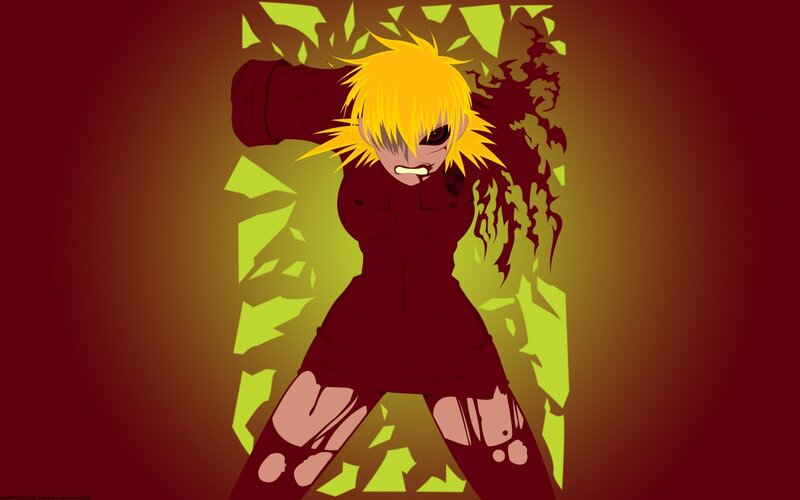 anime character breaking wall