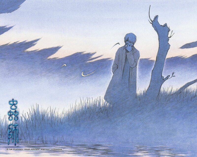 Anime character by a lake