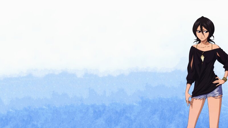 anime character by the sea