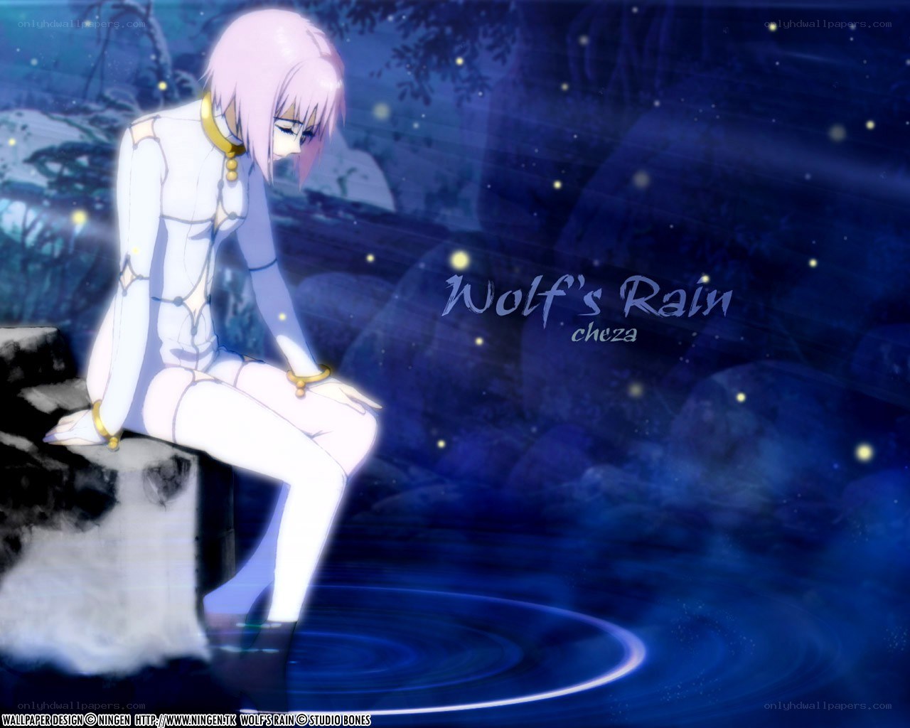 Anime character by water