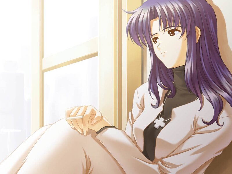anime character by window