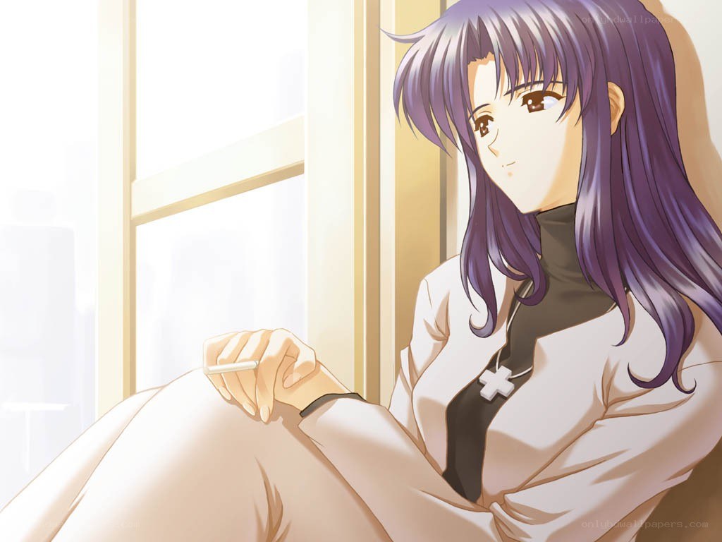 anime character by window