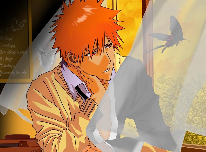 anime character by window