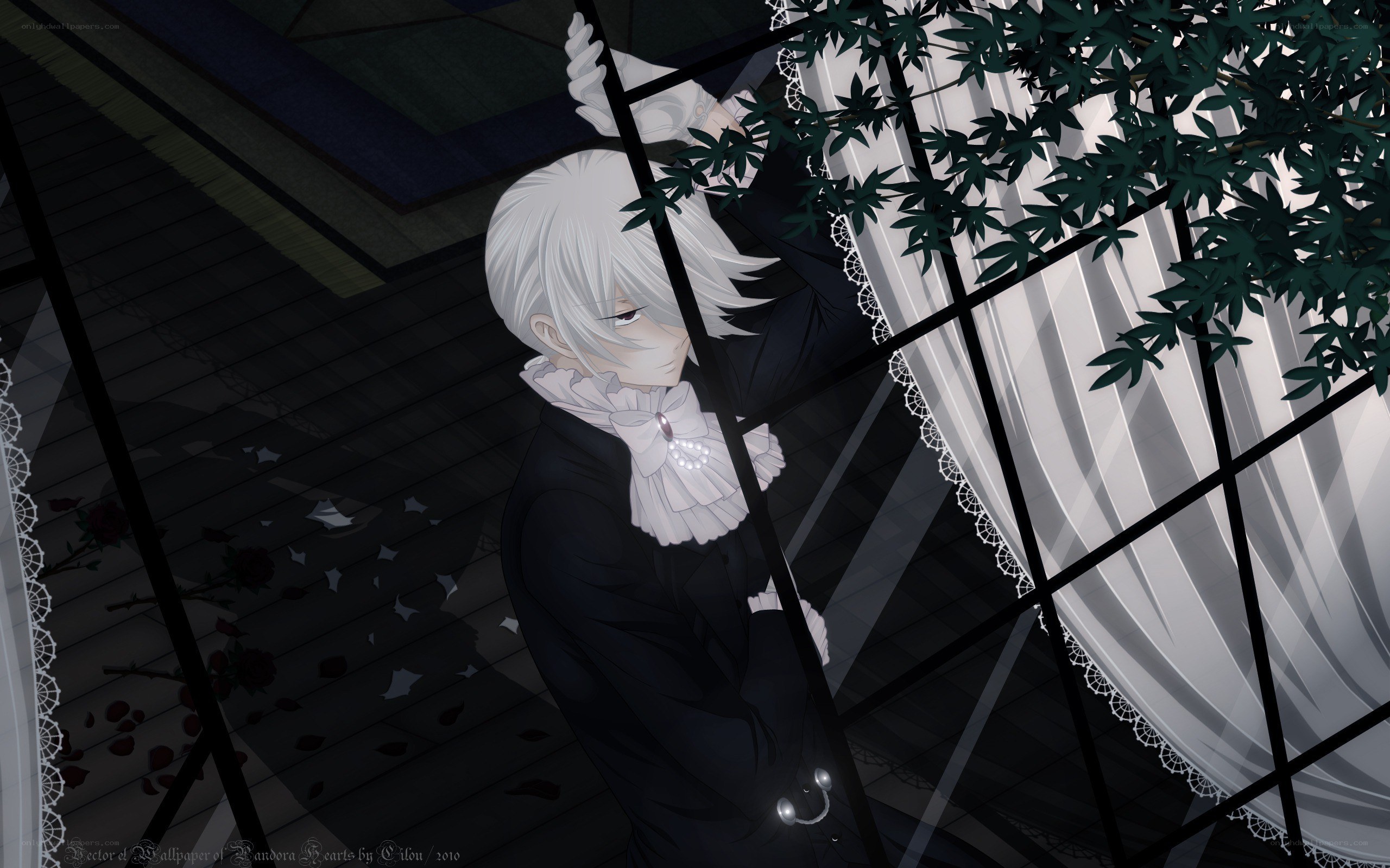 anime character by window