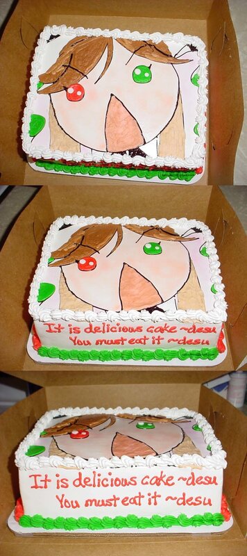 Anime character cake