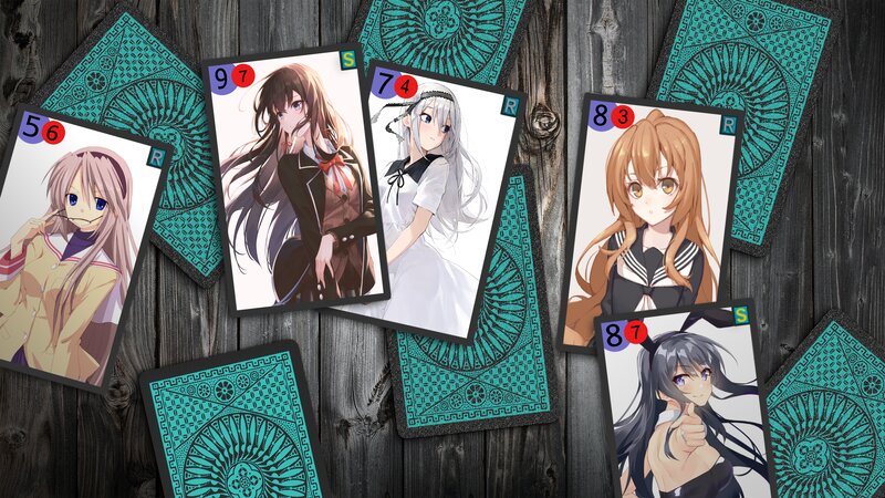 Anime Character Cards — Teal