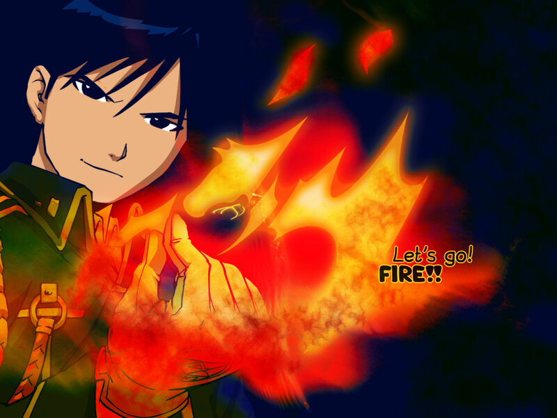 Anime Character Casting Fire — Red
