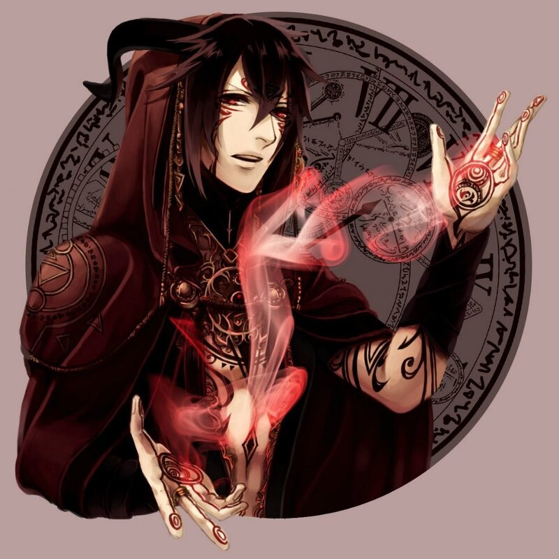 Anime Character Casting Spell — Black, Dramatic