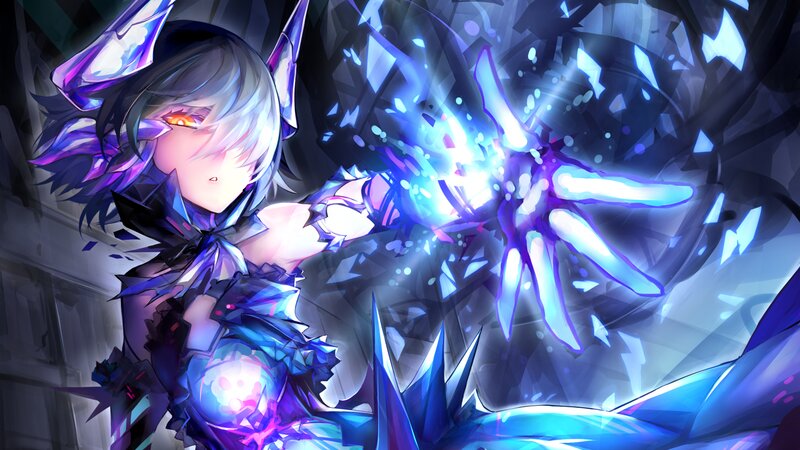 Anime Character Casting Spell — Blue, Dramatic