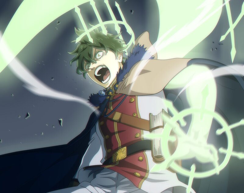 Anime Character Casting Spell — Green, Dramatic