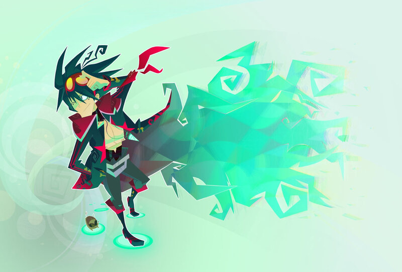 Anime Character Casting Spell — Green, Dynamic