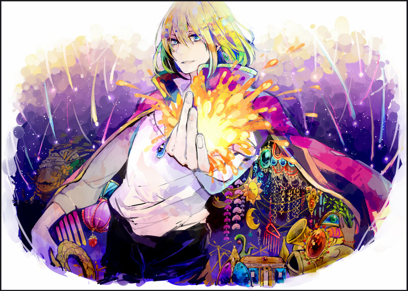 Anime Character Casting Spell — Purple, Dramatic, Night, Digital Art