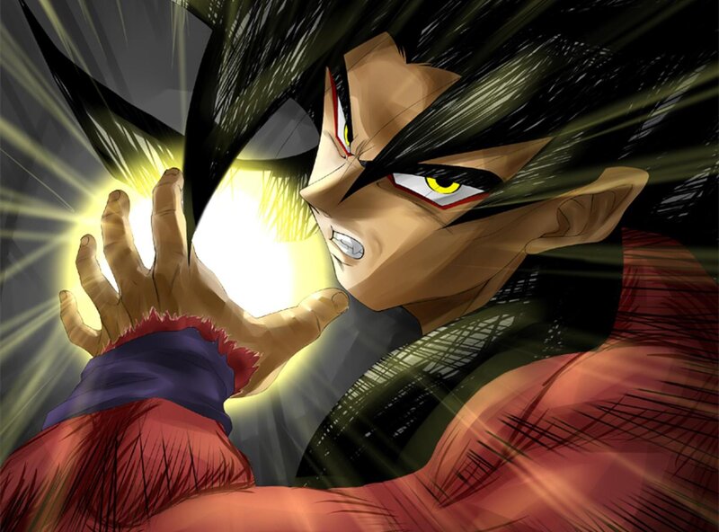 Anime Character Charging Energy — Red
