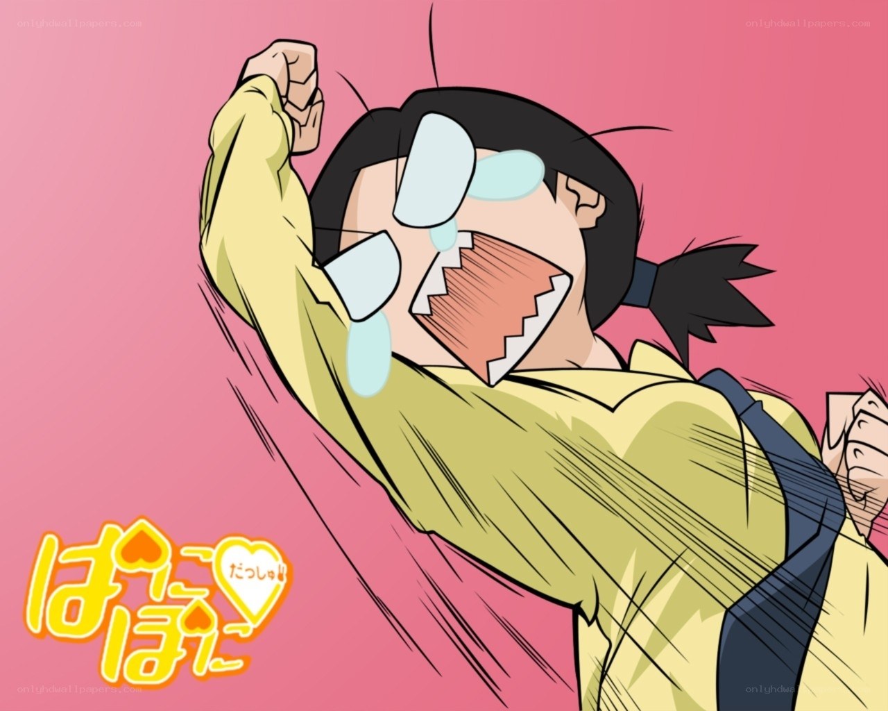 anime character cheering